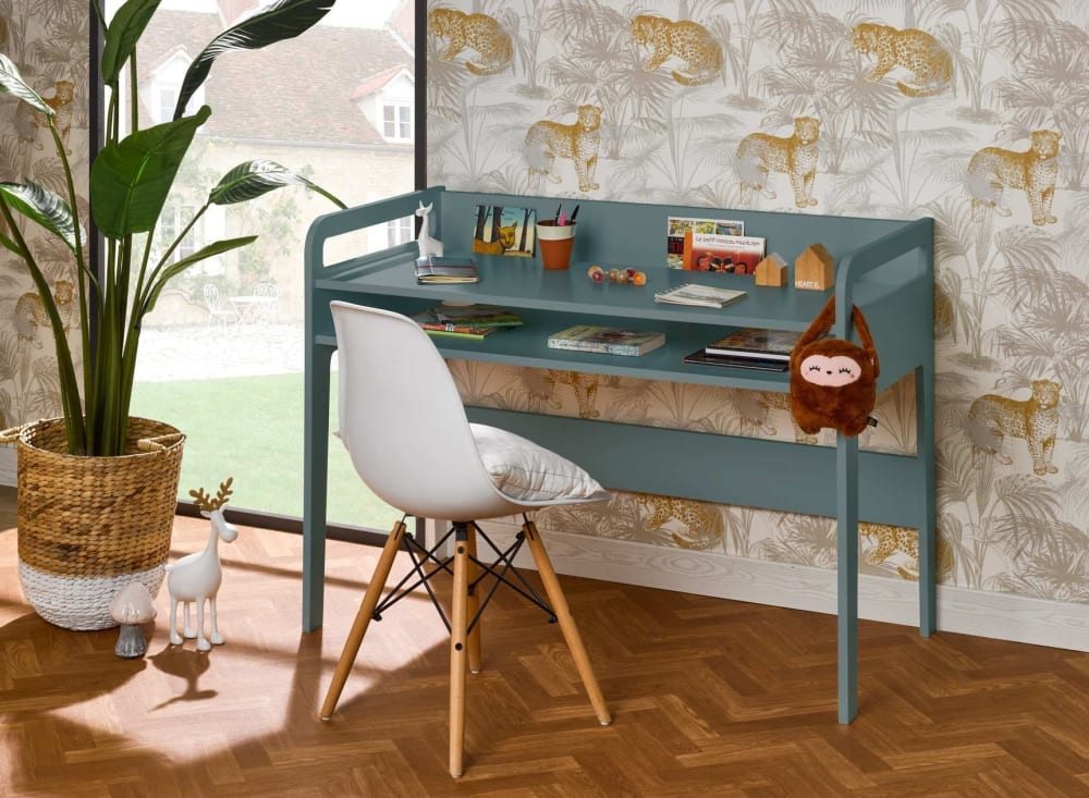 Bureau enfant à casier Vert