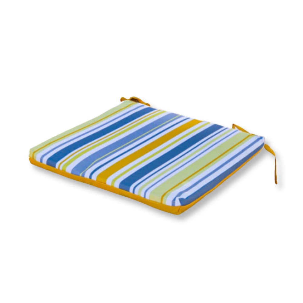 Lot de 4 Galettes de Chaise motif Rayures Solaires 35x35 cm