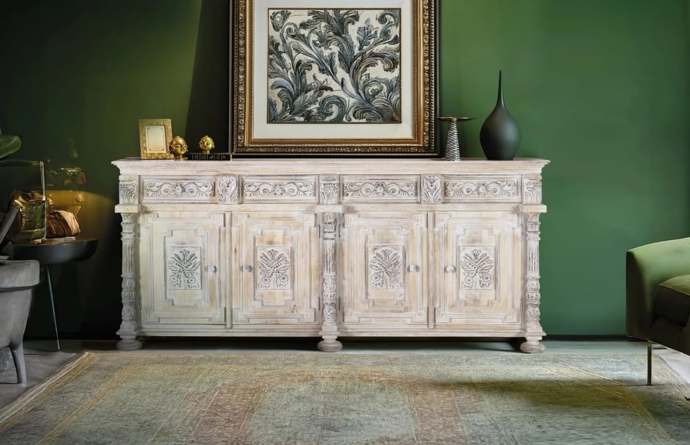 Buffet avec 4 tiroirs et 4 portes en bois de manguier - Maisons du Monde