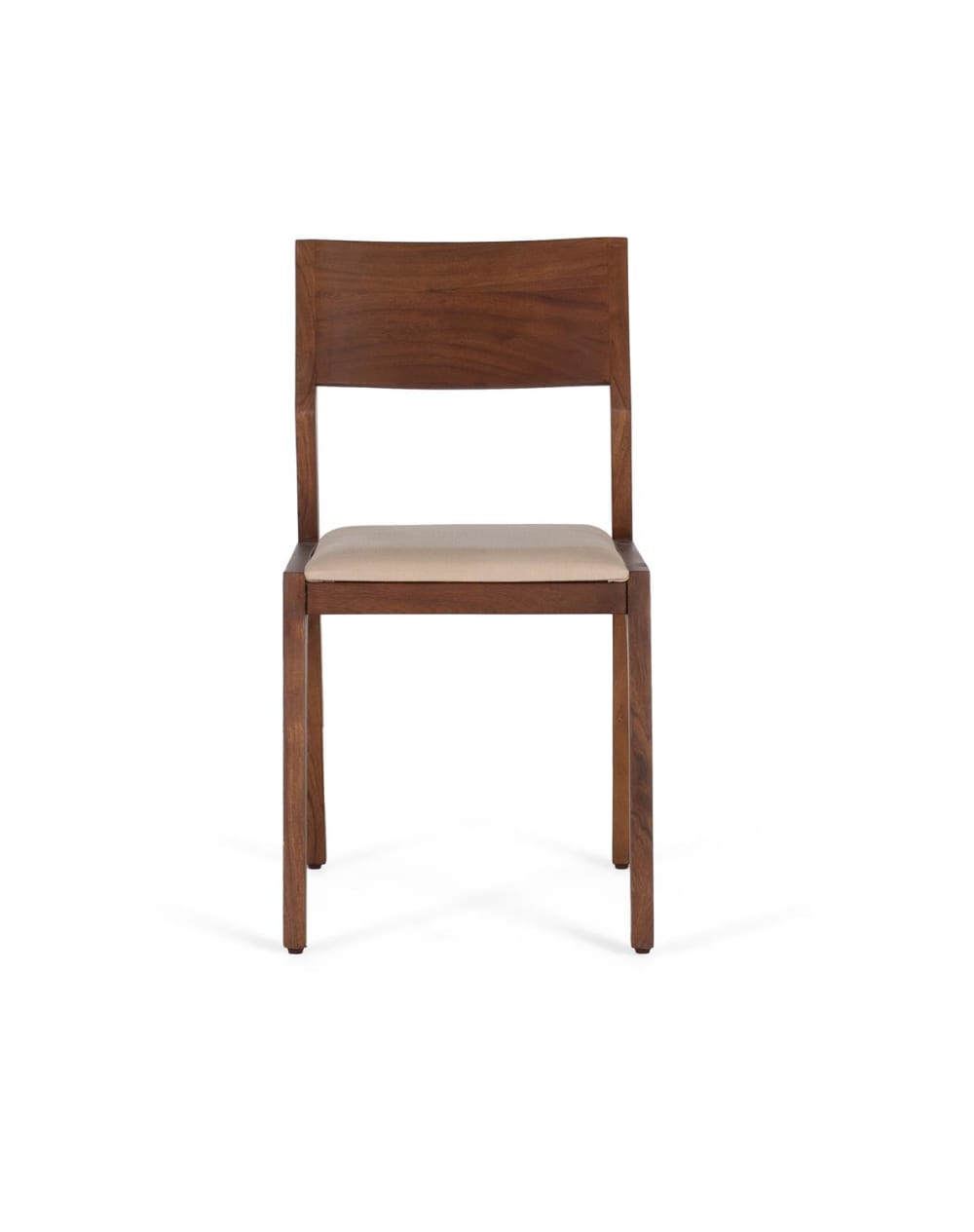 Lot de 2 chaises en bois d'acacia et recouvertes de tissu - Maisons du Monde