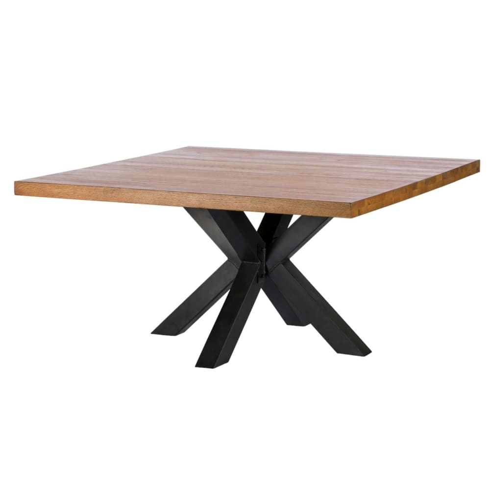 Table carrée en chêne - pied