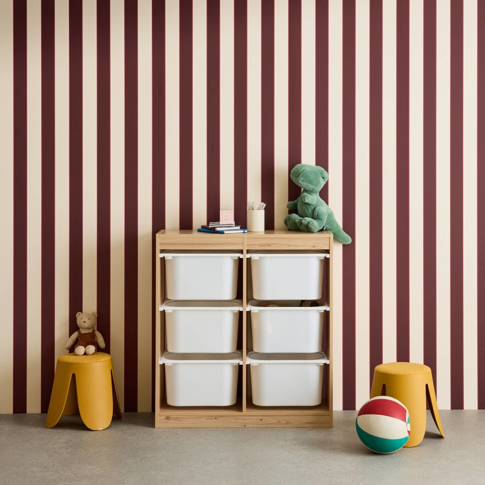 Meuble de rangement enfant 6 bacs de rangement naturel