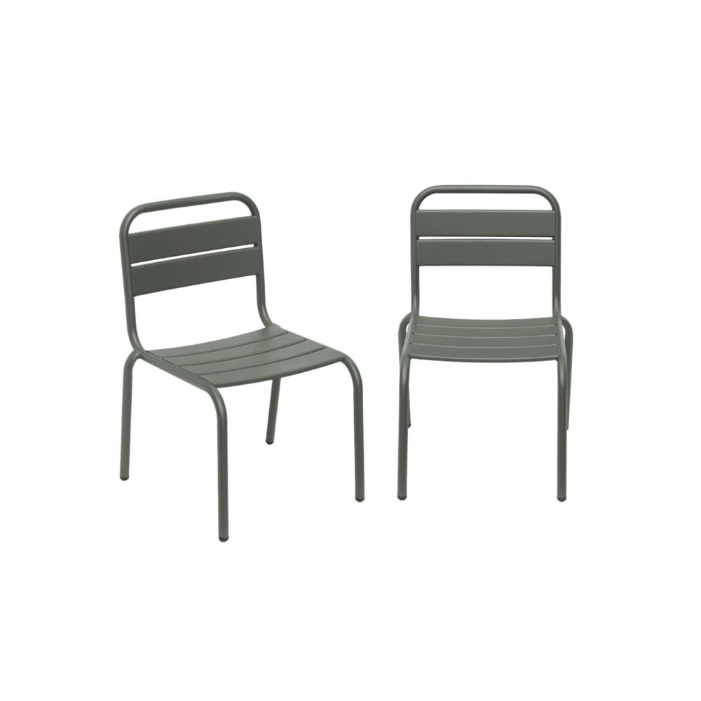 Lot de 2 chaises en métal - enfant