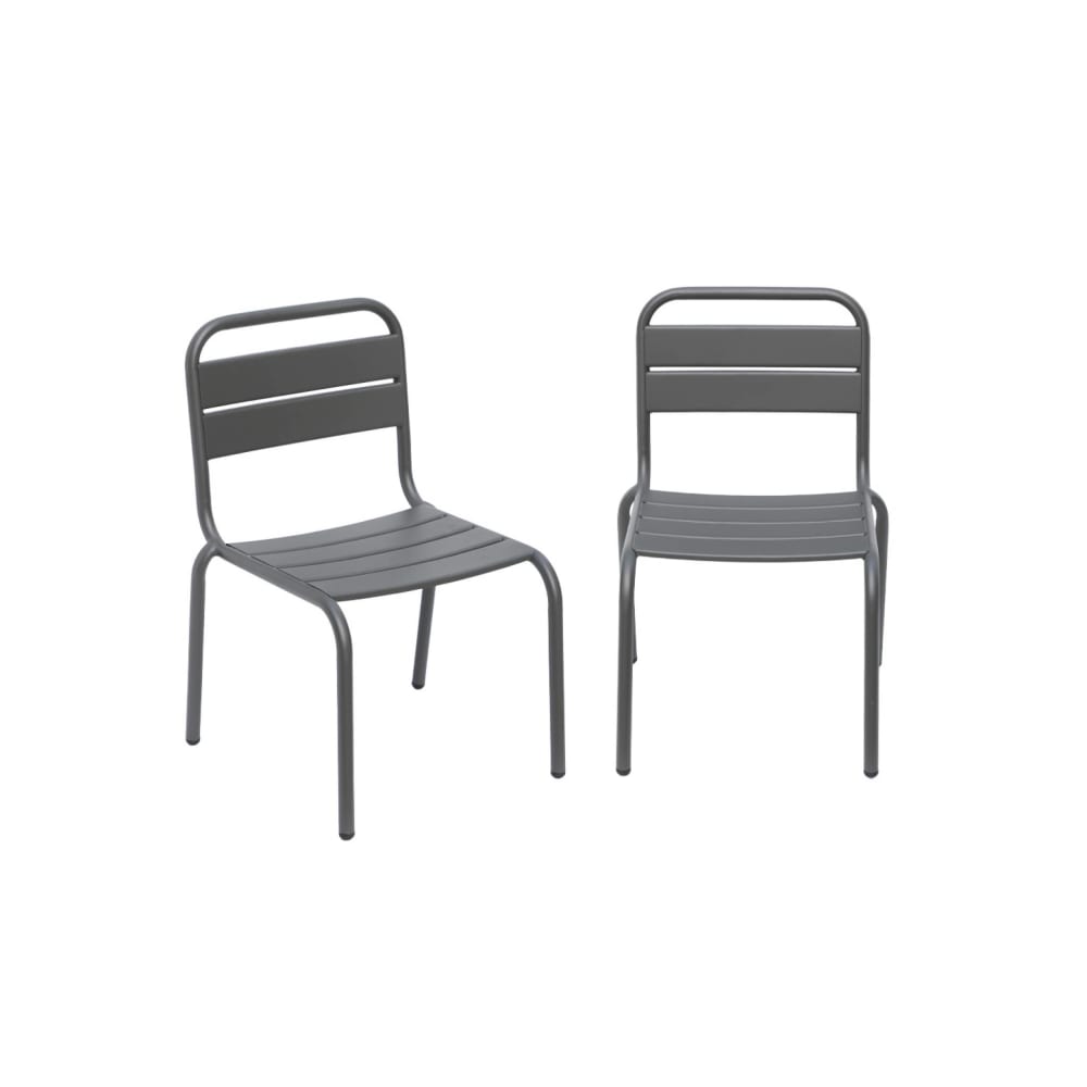 Lot de 2 chaises en métal