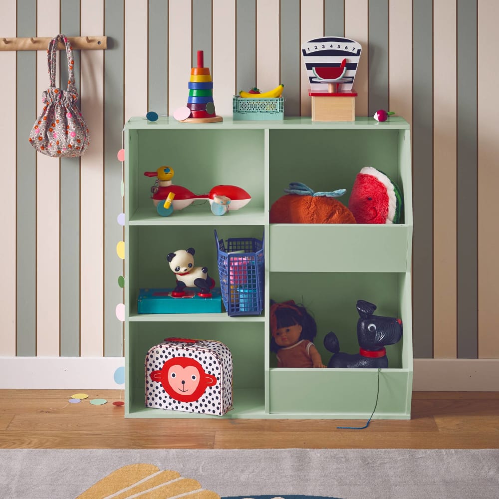 Meuble de rangement enfant vert, 4 étagères (sweeek) - Image 2