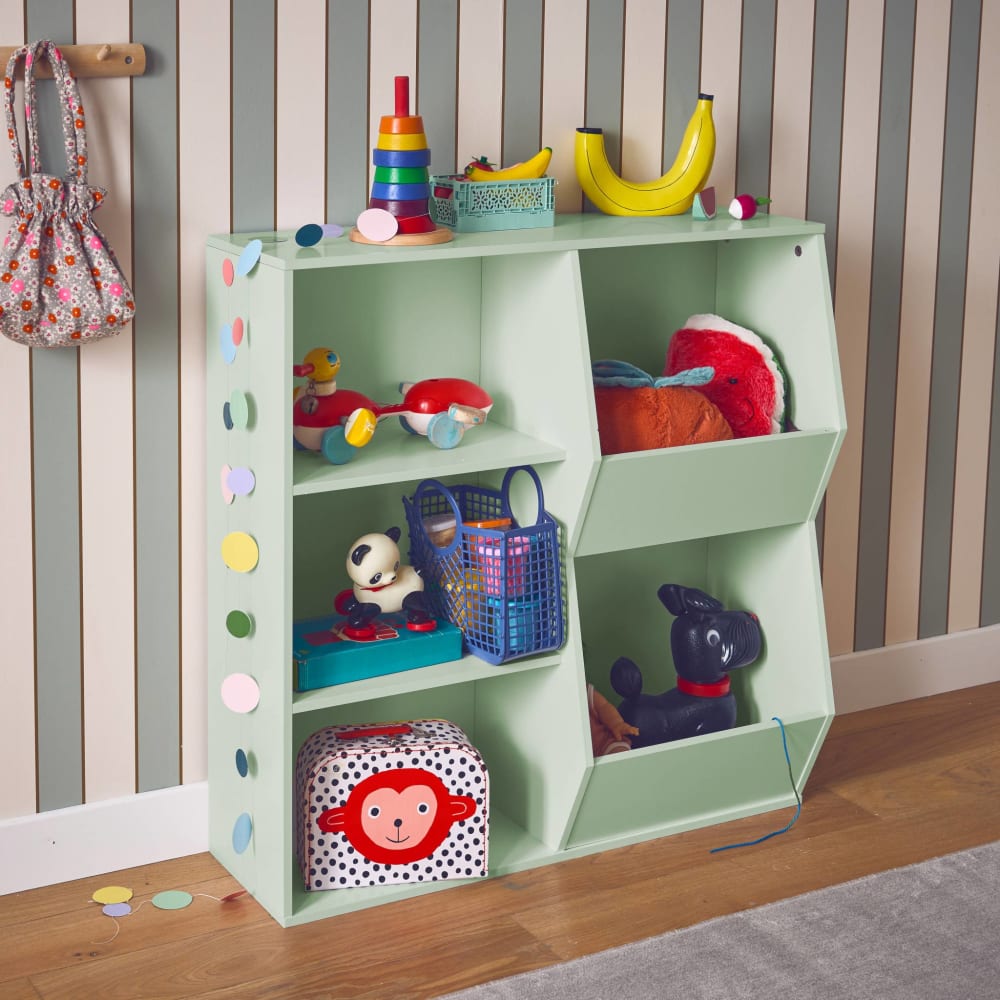 Meuble de rangement enfant vert, 4 étagères (sweeek) - Image 3