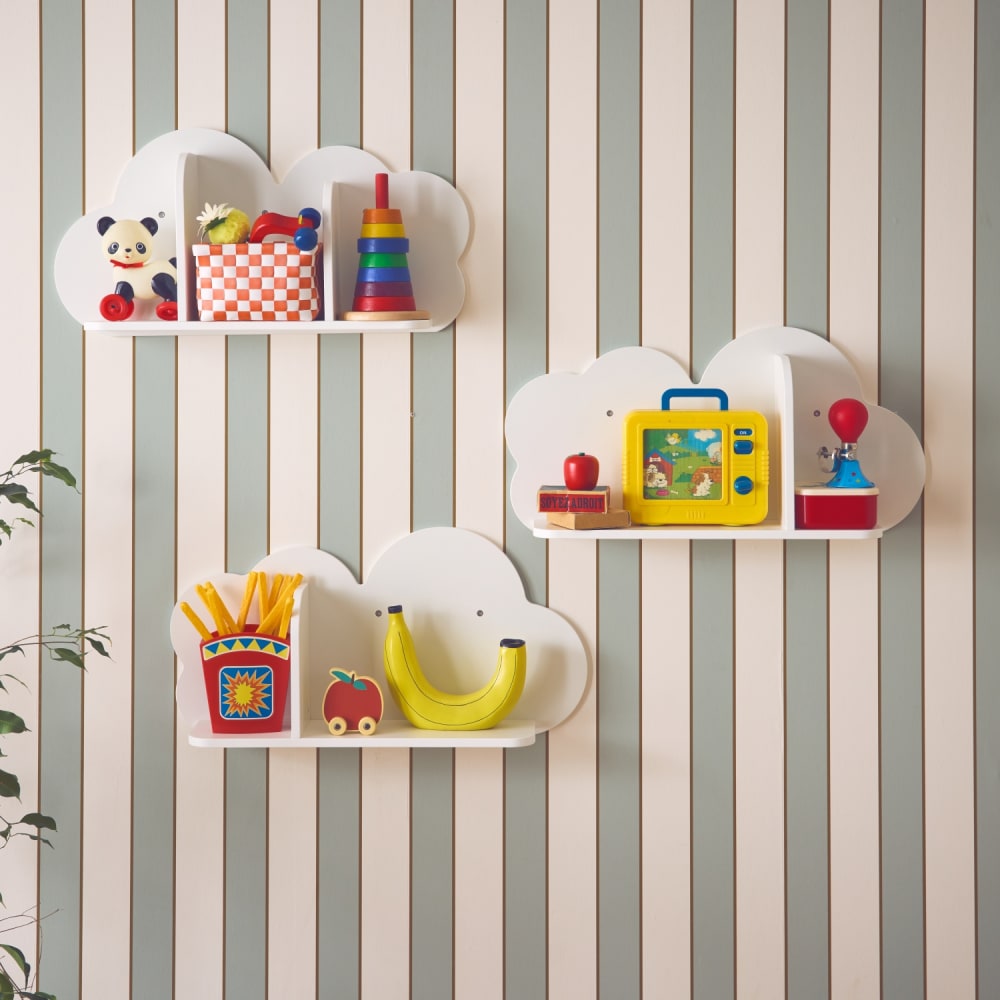 3 étagères murales blanches nuage chambre enfant 3 étagères murales blanches nuage chambre enfant