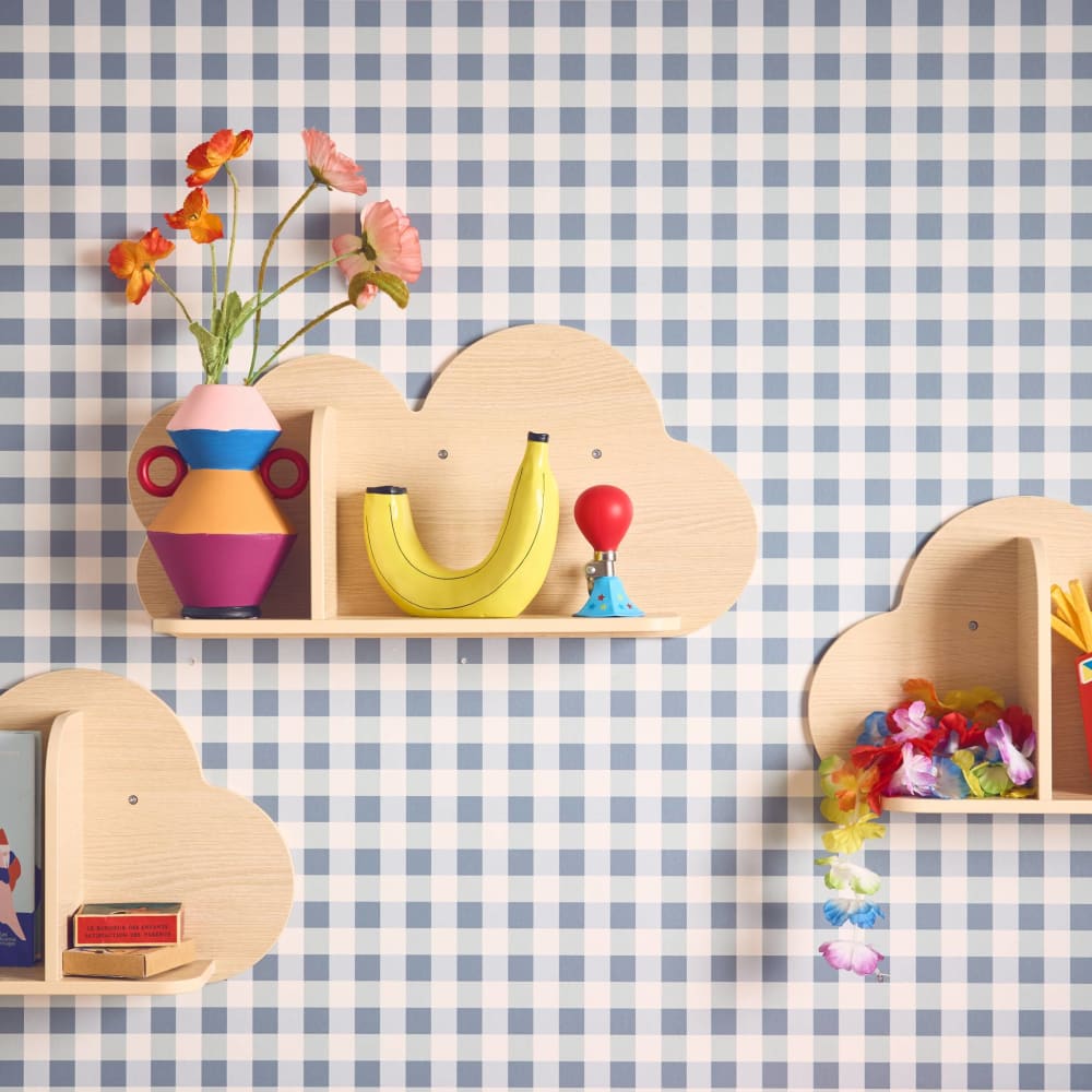 3 étagères murales naturelle nuage chambre enfant (sweeek) - Image 2