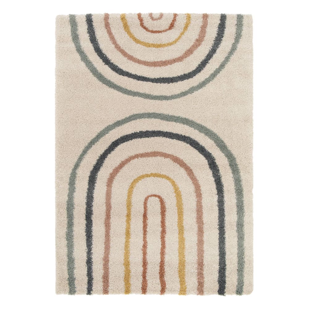 Tapis enfant arc-en-ciel 120x170cm shaggy