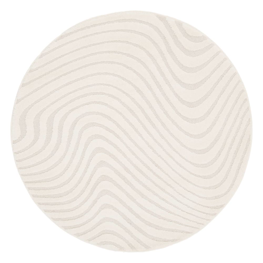 Tapis rond intérieur motifs ondulations relief d160cm — vue 3