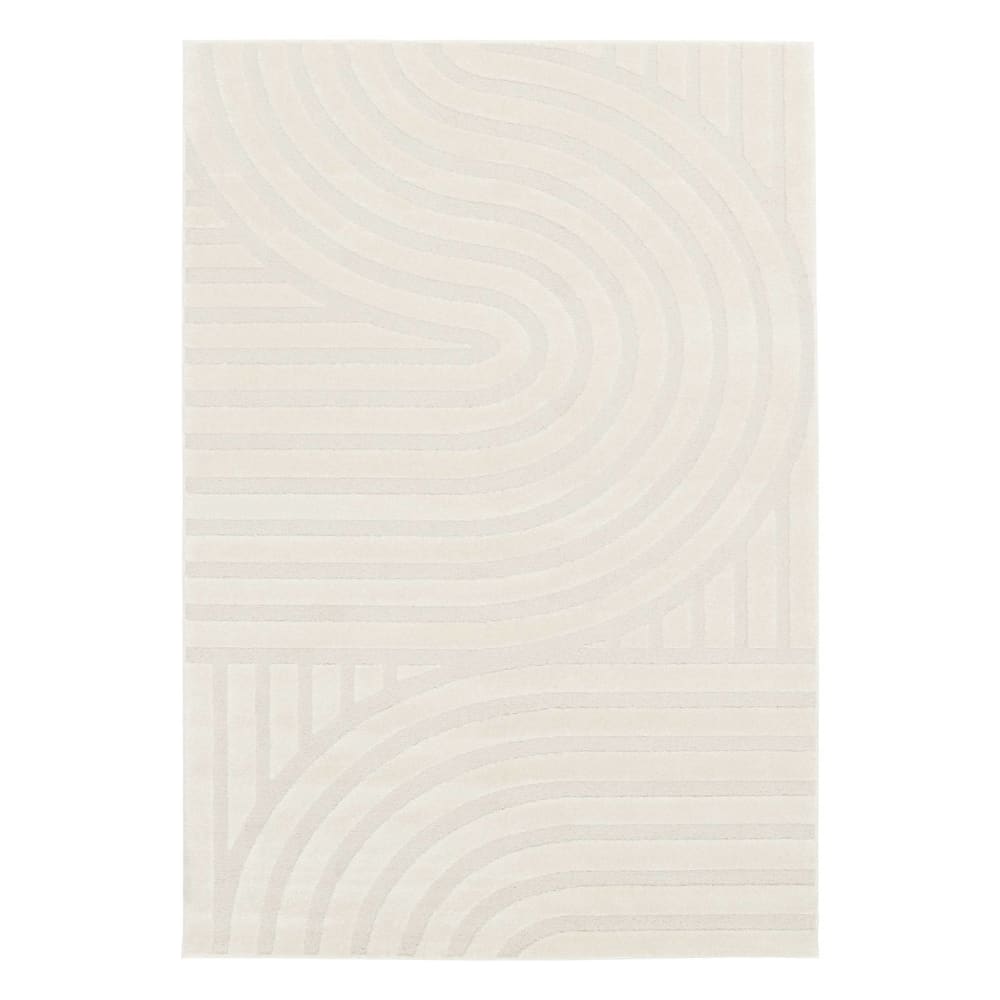 Tapis intérieur motifs arches, 80 x 150cm crème