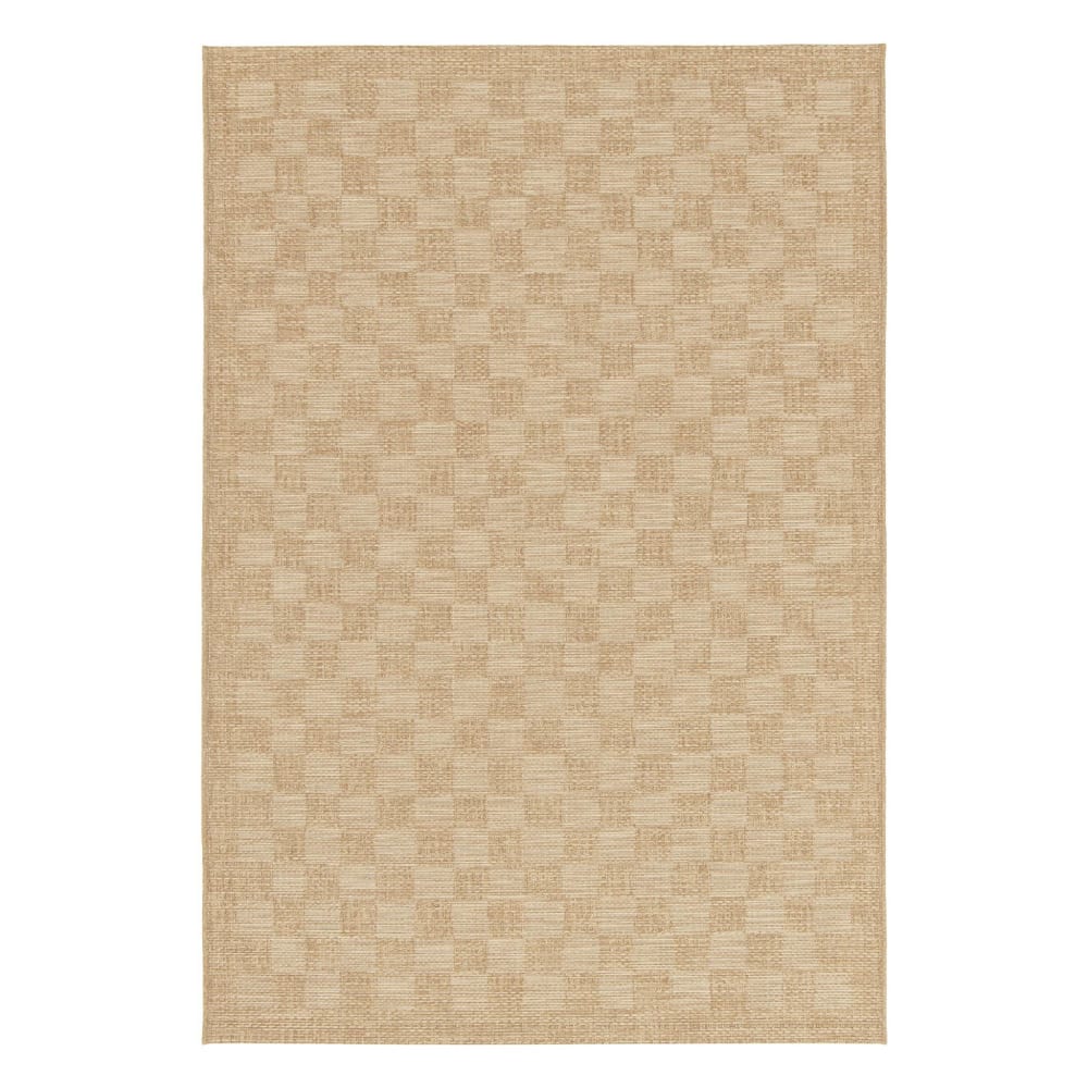 Tapis effet jute motif damier, 160x230cm
