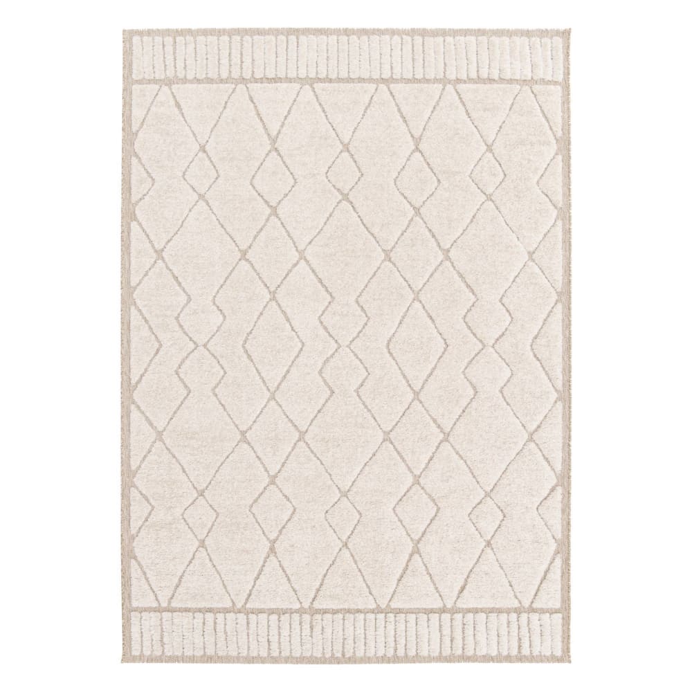 Tapis intérieur motif ethnique 120x170cm beige — vue 3