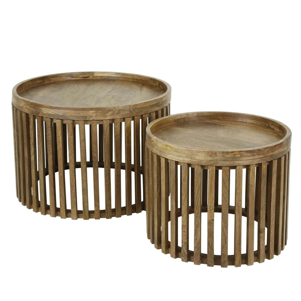 Lot de 2 tables basses - rondes