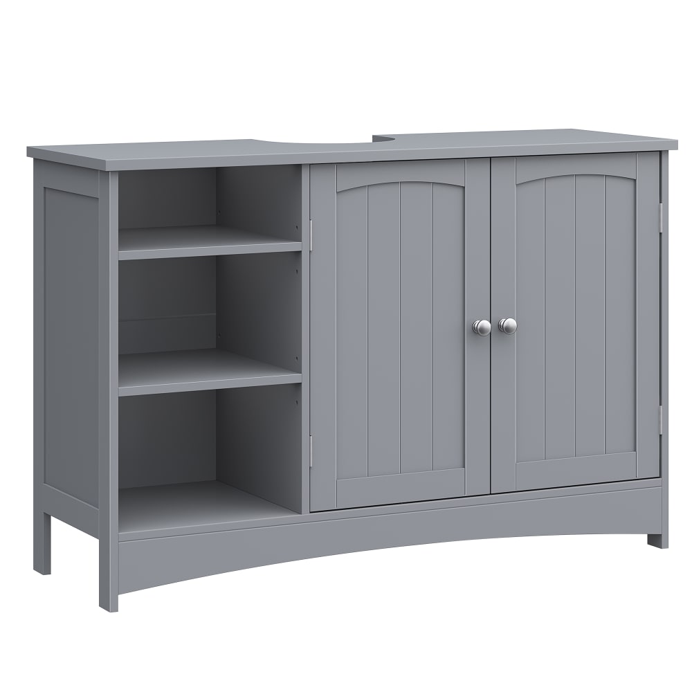 Meuble sous lavabo 30 x 90 x 60 cm étagères réglables gris tourterelle