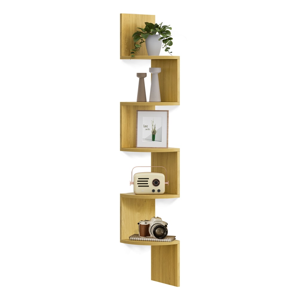 Étagère d'angle murale d'angle à 5 niveaux pour salon 20 x 20 x 126 cm - Maisons du Monde