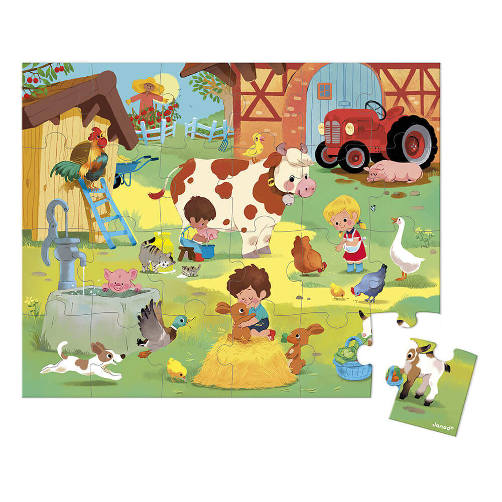 Puzzle Une Journée à la Ferme 24 pcs - Maisons du Monde