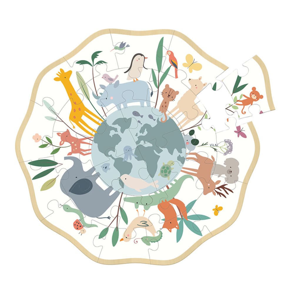 Puzzle en bois autour du monde 24 pcs - Maisons du Monde