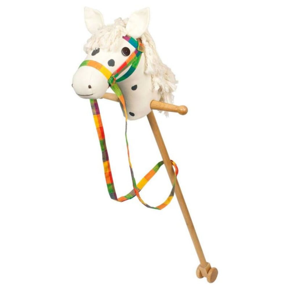 Goki Cheval blanc à bâton Blanc Bois - 27x95x18cm