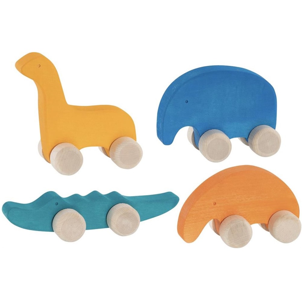 Goki Holztiere zum Schieben GELB HOLZ Baby