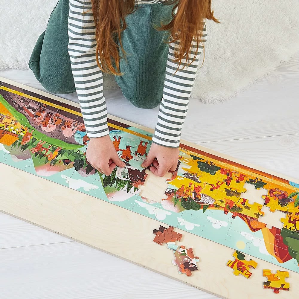 Puzzle frise préhistoire 100 pcs - Maisons du Monde
