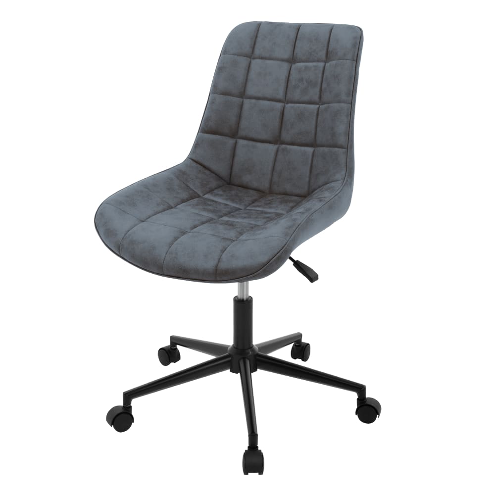 ML-Design Bürostuhl Kunstleder Anthrazit Metallgestell höhenverstellbar drehbar Grau Webpelz