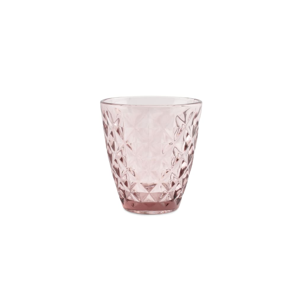 Lot de 4 verre à boire rose en verre 27cl Lot de 4 verre à boire rose en verre 27cl