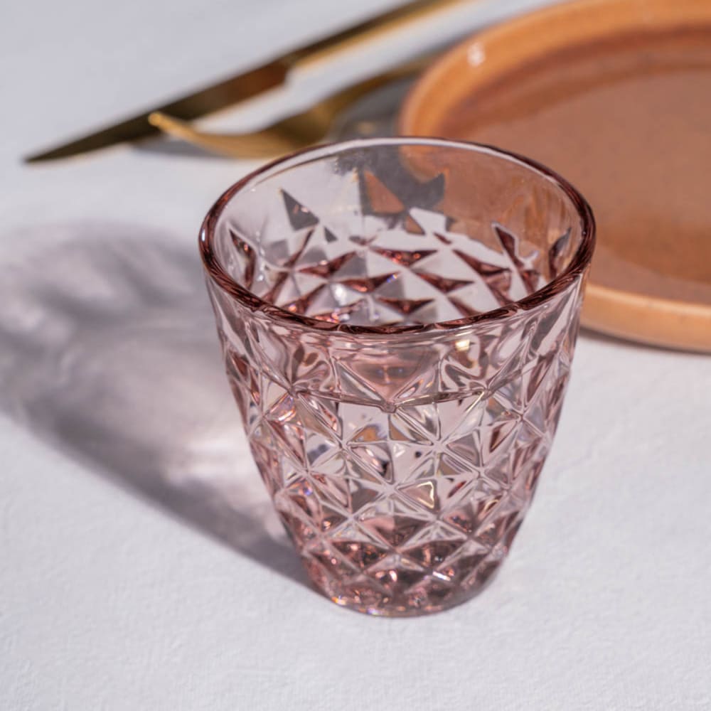 Lot de 4 verre à boire rose en verre 27cl - Maisons du Monde