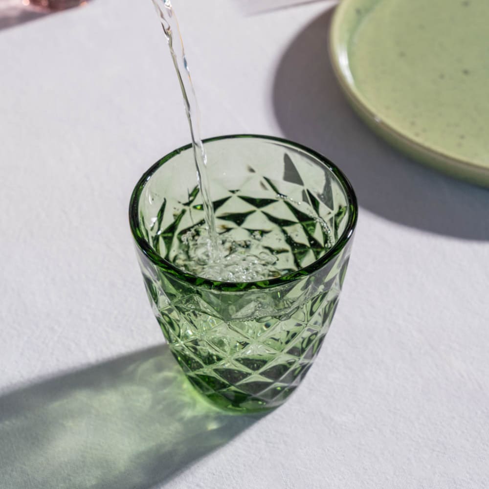 Lot de 4 verre à boire vert en verre 27cl - Maisons du Monde