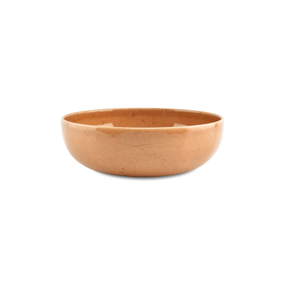 Plat de service orange en grès 25,5xh8cm Plat de service orange en grès 25,5xh8cm