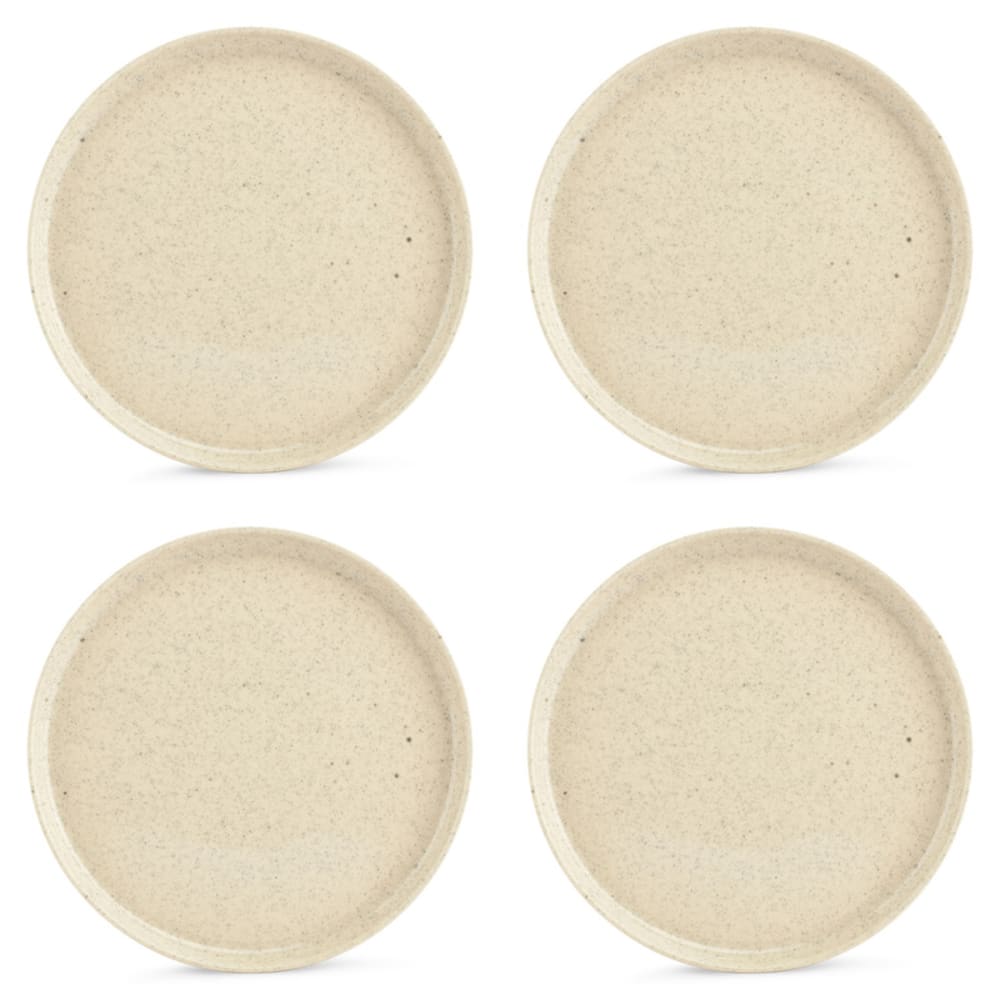 Lot de 4 assiettes beige en grès 27,5xh2,5cm