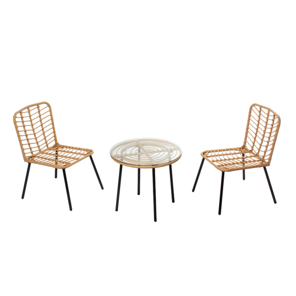 Salon de jardin bas 2 chaises + 1 table