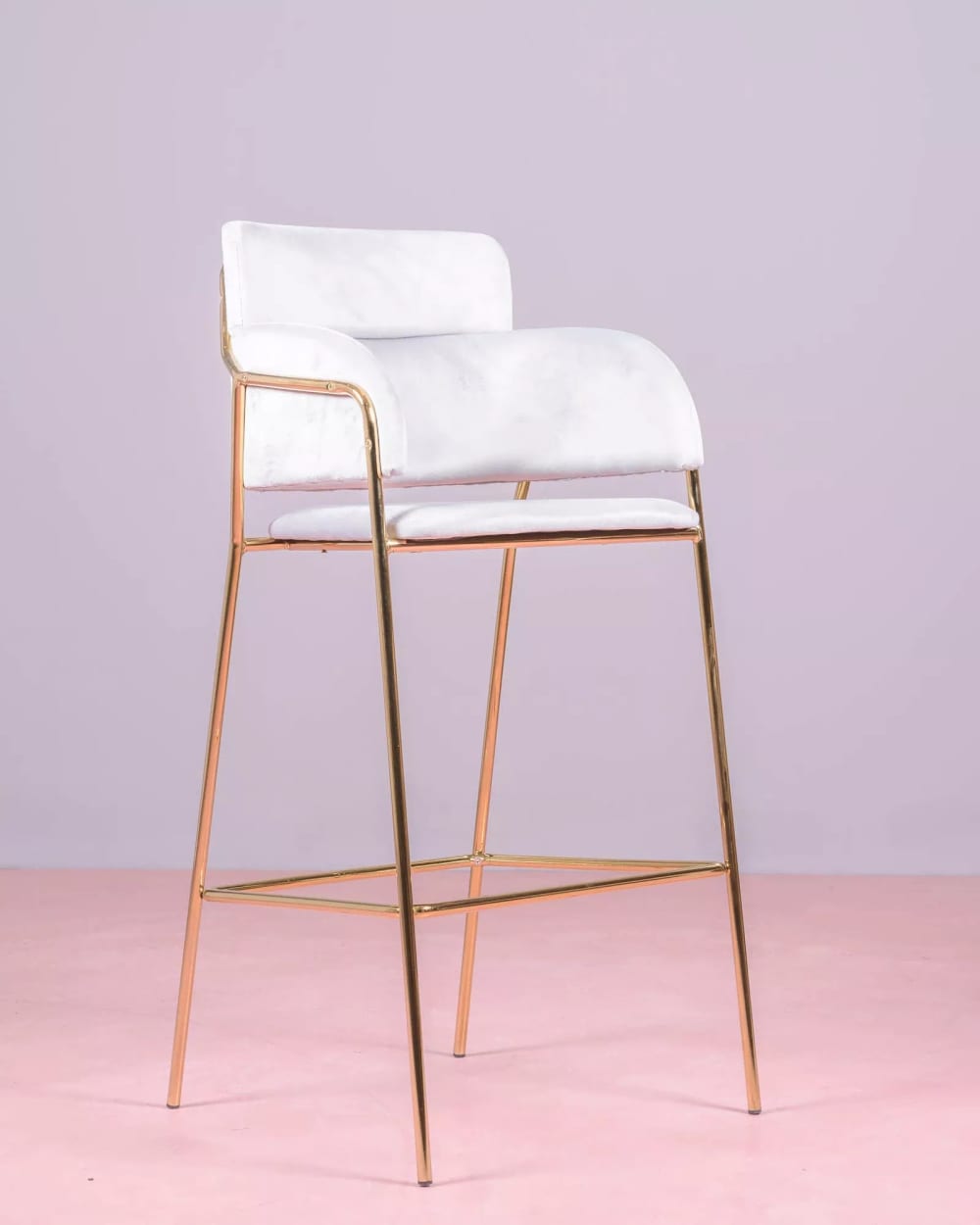 2er Set Designer-Hocker mit Samtbezug, grau - Maisons Du Monde