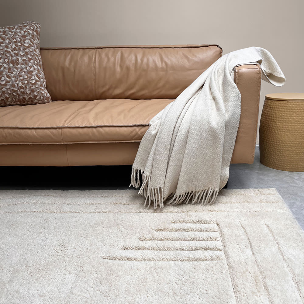 Tapis en laine Ligne Déco blanc cassé 160x230 — vue 4