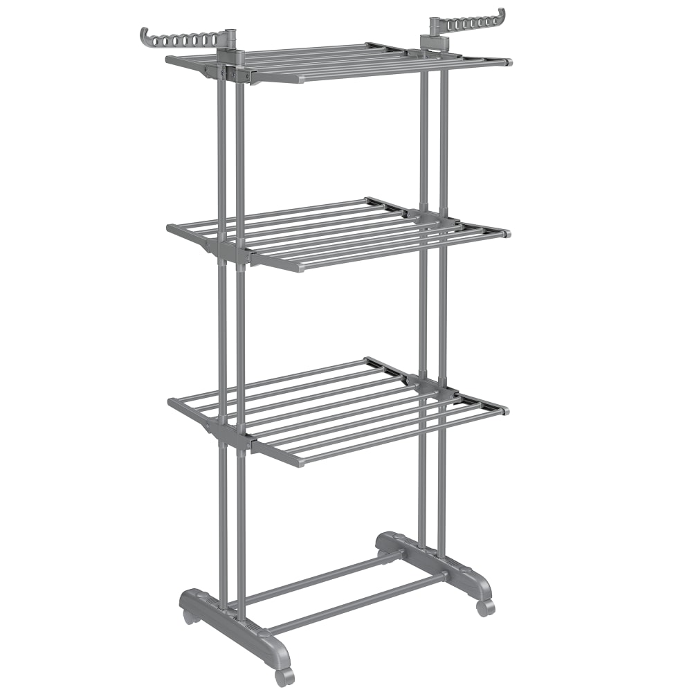 Étendoir à linge à 4 niveaux acier gris — Beyit