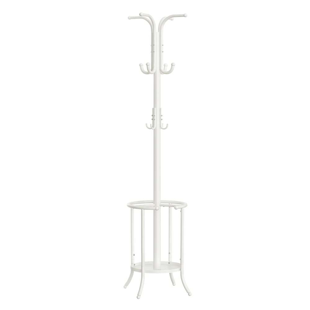 SONGMICS Portant à vêtements avec porte-parapluie 12 crochets 175 cm blanc style contemporain - Métal