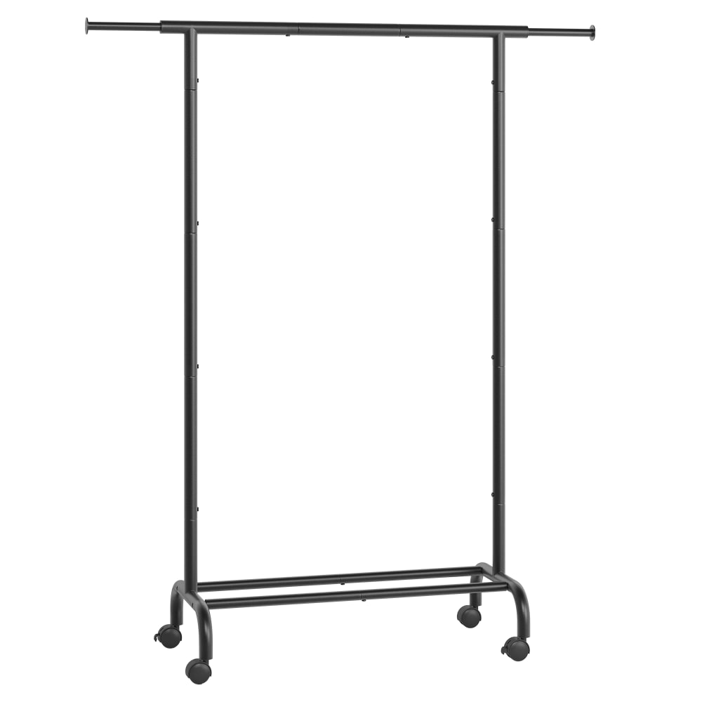 Porte-Manteau à roulettes extensible 40 x (83-120) x 156 cm noir