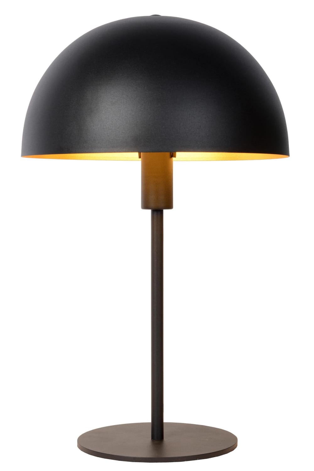 lampara de mesa de acero 1xe14 negro