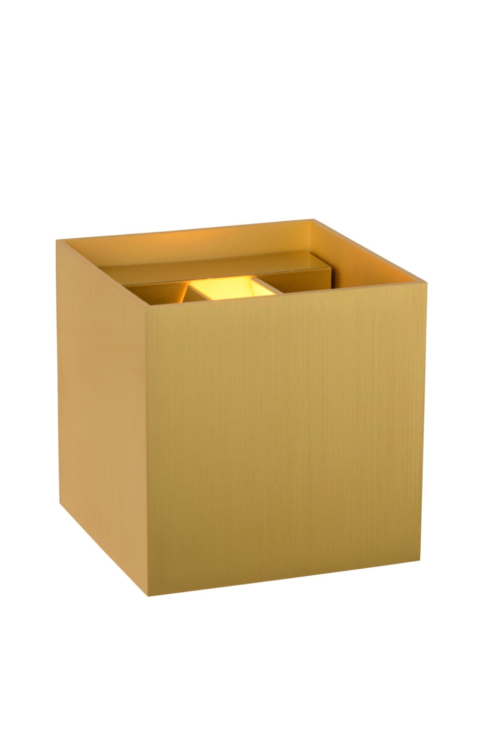 Wandleuchte Aus Aluminium 1Xg9, Mattes Gold / Messing