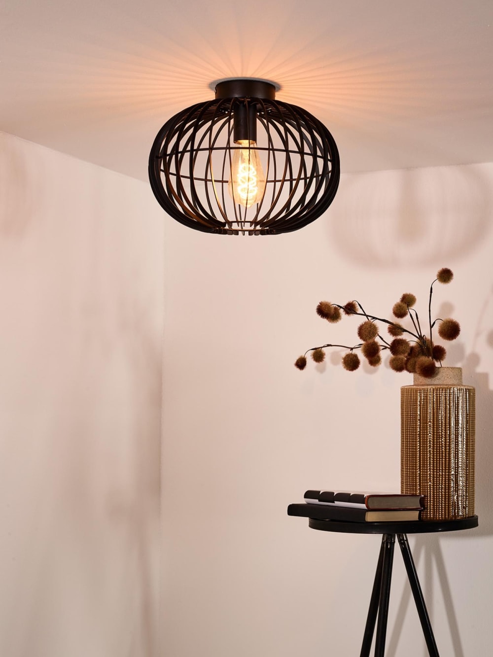 Deckenleuchte aus Metall 1xE27, schwarz - Maisons Du Monde