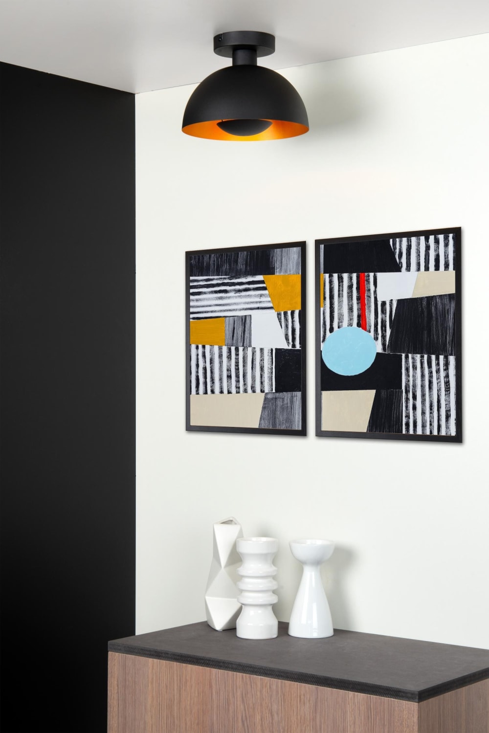 Deckenleuchte aus Stahl 1xE27, schwarz - Maisons Du Monde