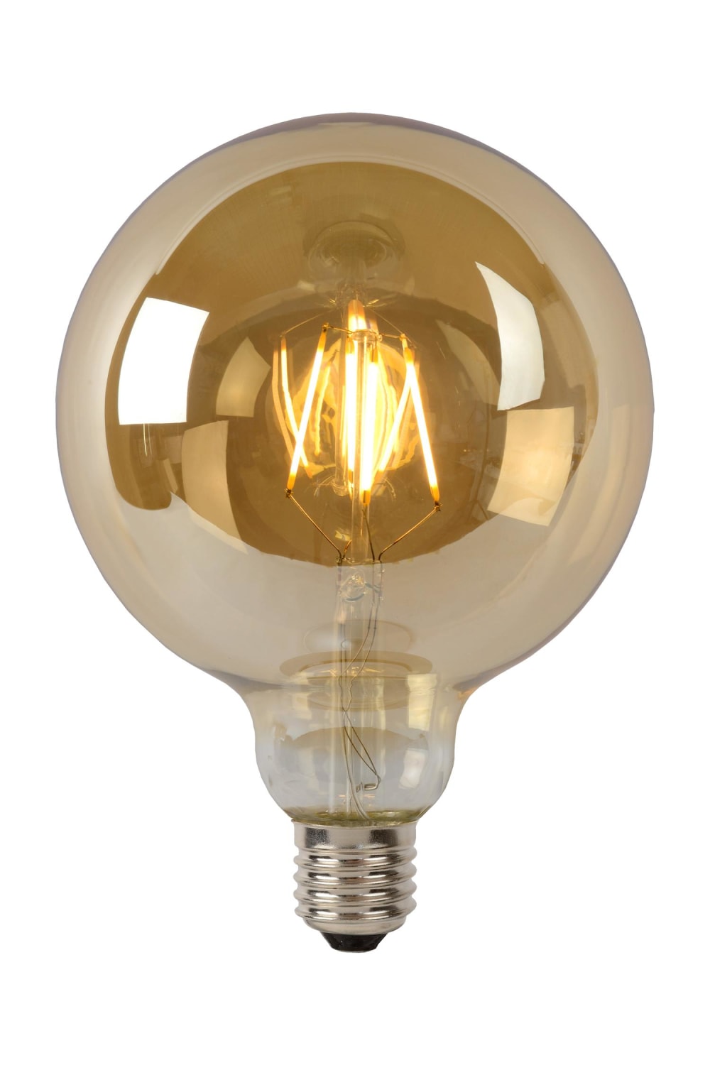 Lucide Glühfadenlampe aus Glas 1xE27, amber style vintage orange Glas