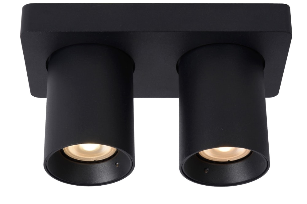 foco de techo de aluminio 2xgu10 mr16 negro
