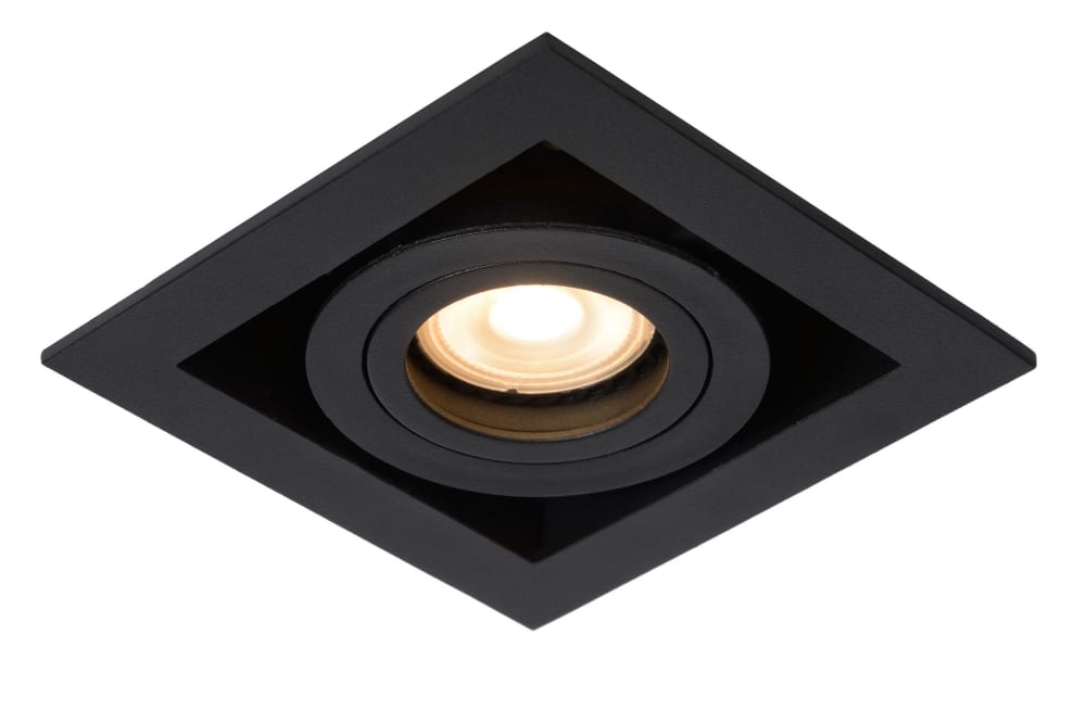 Lucide Einbaustrahler aus Aluminium 1xGU10 (MR16), schwarz style modern - Metall