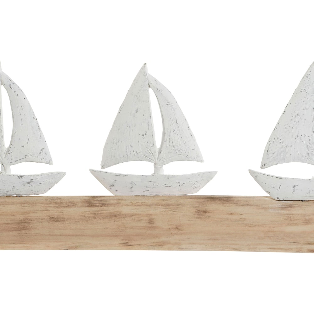 Statue déco à poser en bois de mangue bateaux 62x8.5x25.5cm - Maisons du Monde
