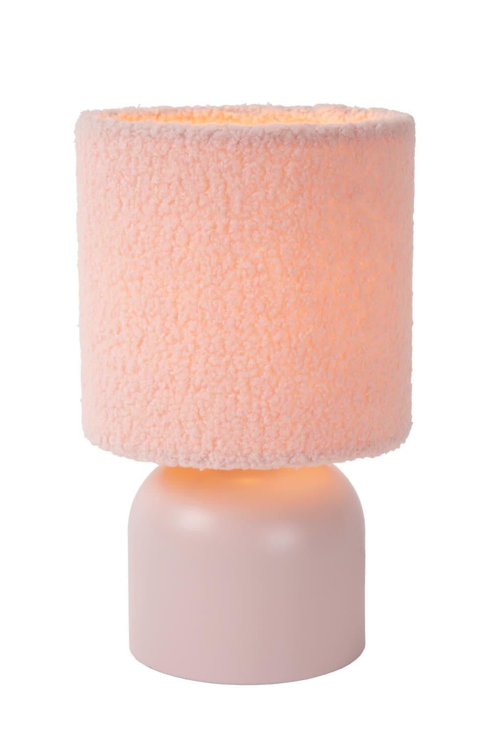 Lucide Tischlampe aus Baumwolle 1xE14, rosa style modern - Baumwolle