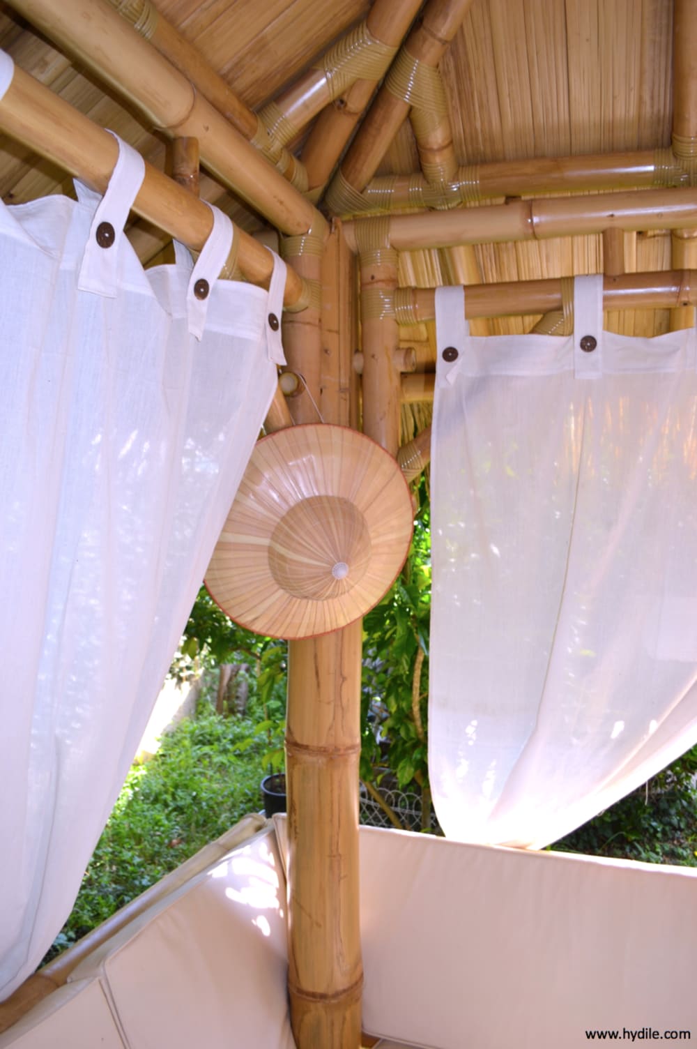 Rideau en coton pour gazebo