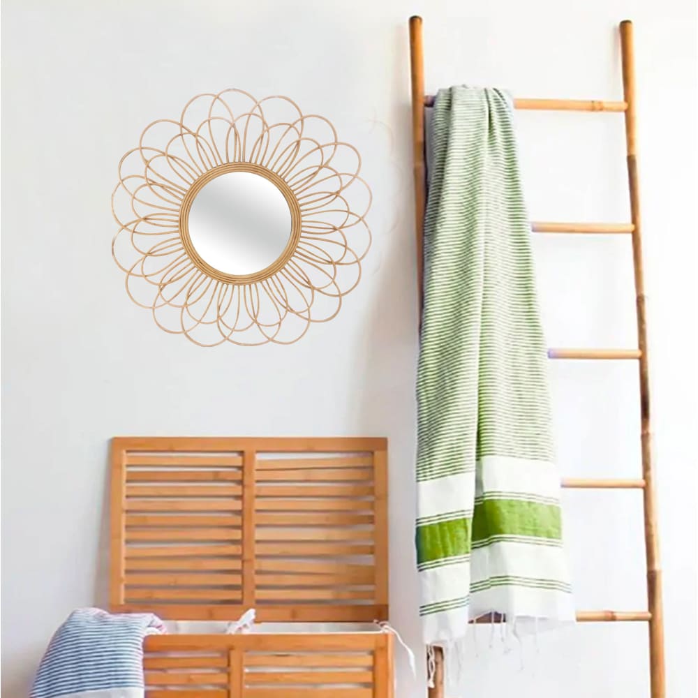 Miroir rond rotin 56cm - Maisons du Monde