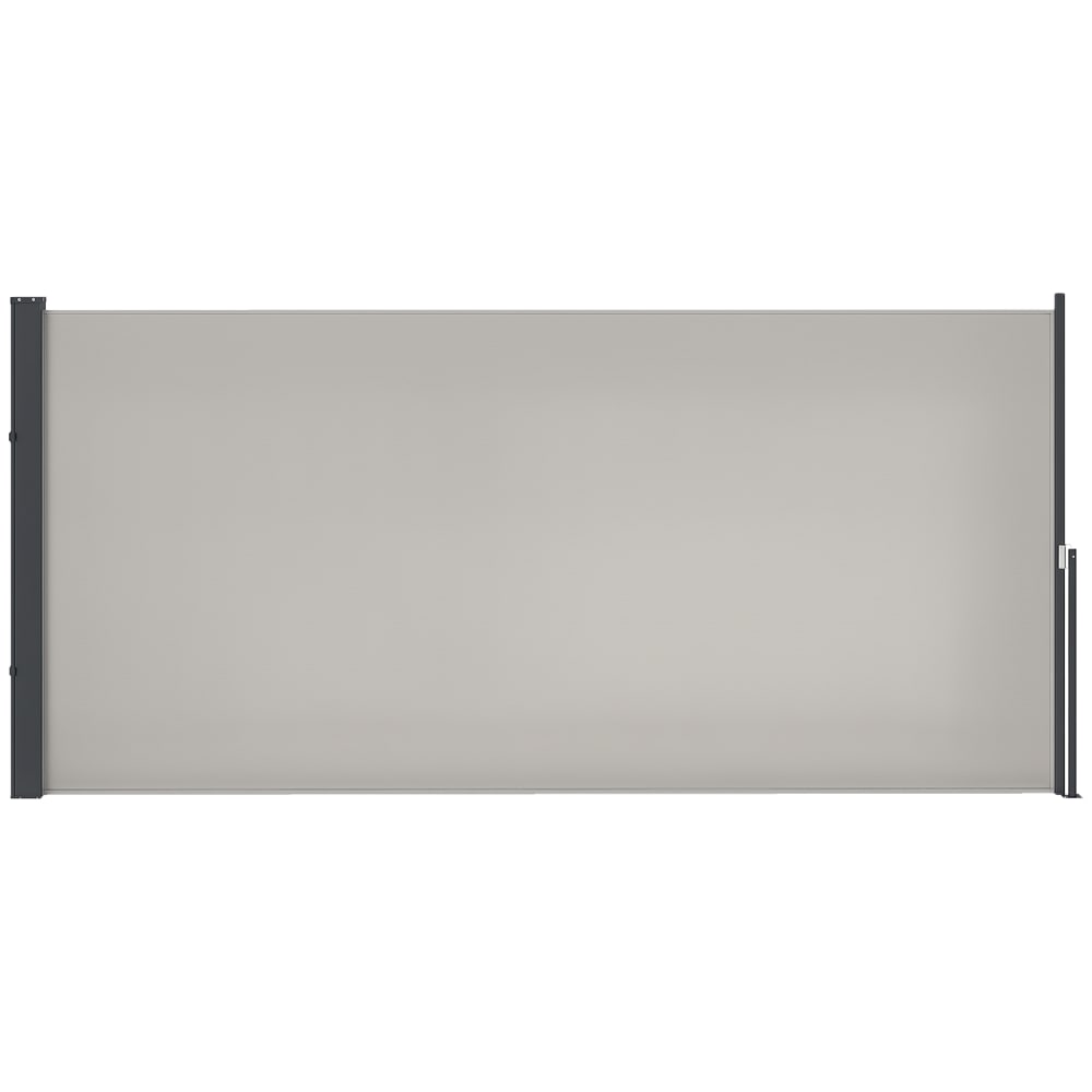 Store latéral brise-vue paravent rétractable dim. 3L x 1,40H m gris