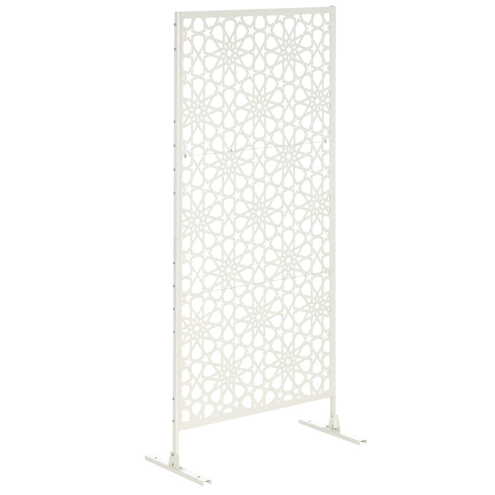 Panneau décoratif extérieur motif étoiles acier thermolaqué blanc - Maisons du Monde